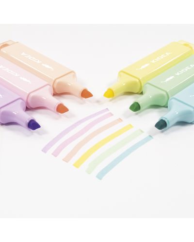 Textmarkere Kidea - 6 culori, pastel - 2