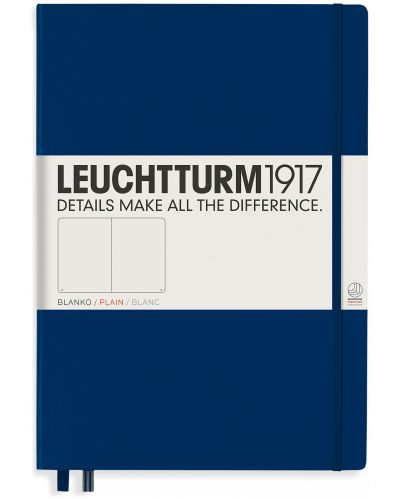 Agenda Leuchtturm1917 Master Classic - A4+, pagini albe, Navy - 1