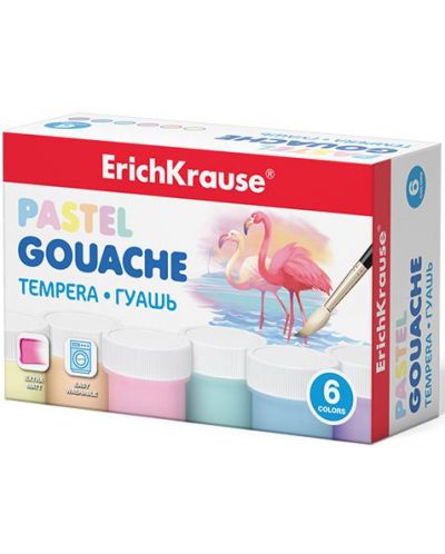 Vopsele tempera Erich Krause - guasa, pastel, 6 culori - 2