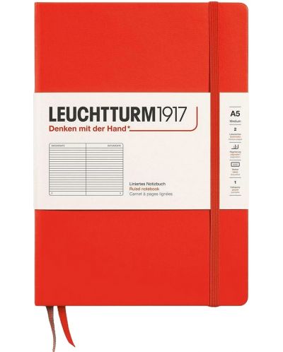 Caiet Leuchtturm1917 New Colours - A5, pagini liniare, Lobster, coperte rigide - 1