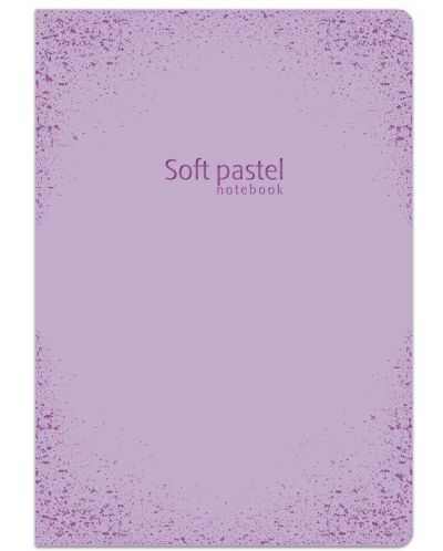 Caiet Lastva Soft Pastel - А5, 52 foi, randuri late, cu 2 campuri, sortiment - 5