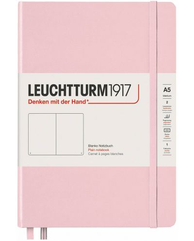 Agenda Leuchtturm1917 Rising Colors - А5, pagini albe, Powder - 1