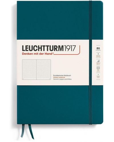 Caiet Leuchtturm1917 Composition - B5, verde, pagini cu puncte, copertă rigidă - 1