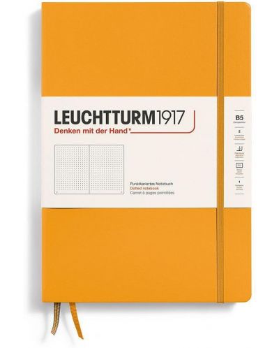 Caiet Leuchtturm1917 Composition - B5, portocaliu, pagini cu puncte, copertă rigidă - 1