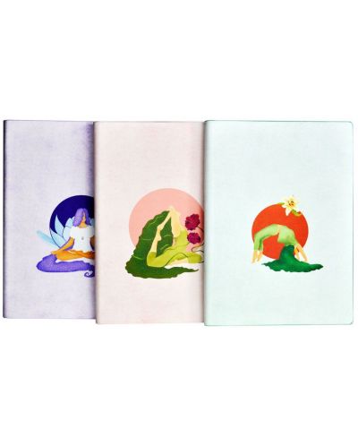 Caiet Victoria's Journals Yoga - Copertă plastică, 96 de foi, format A5, sortiment - 1