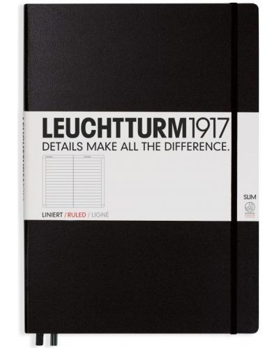 Agenda Leuchtturm1917 Notebook Master Slim А4 - Negru, pagini punctate - 1