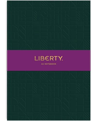 Caiet Liberty Tudor - A5, verde, reliefat - 1