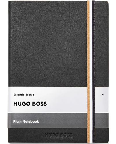 Caiet Hugo Boss Iconic - A5, cu foi albe, negru - 1