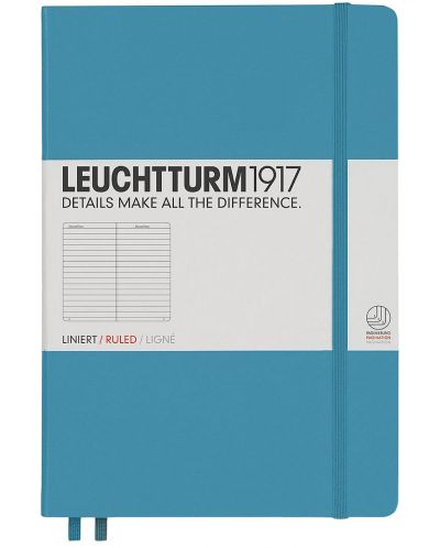 Agenda Leuchtturm1917 Notebook Medium  A5  - Albastru deschis, pagini liniate - 1