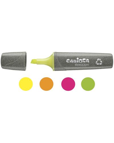Marker pentru text Carioca Eco Family - Memolight, 4 culori - 2