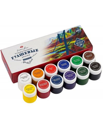 Neva Palette Master Class Tempera Paint - 12 culori, 40 ml - 2