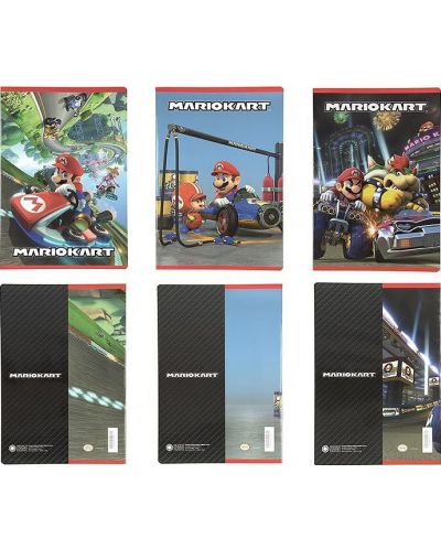 Caiet de notițe Panini Super Mario - Mariokart, A4, 40 de foi, asortiment - 1
