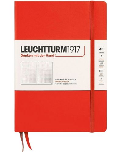 Caiet Leuchtturm1917 New Colours - A5, pagini punctate, Lobster, coperte rigide - 1