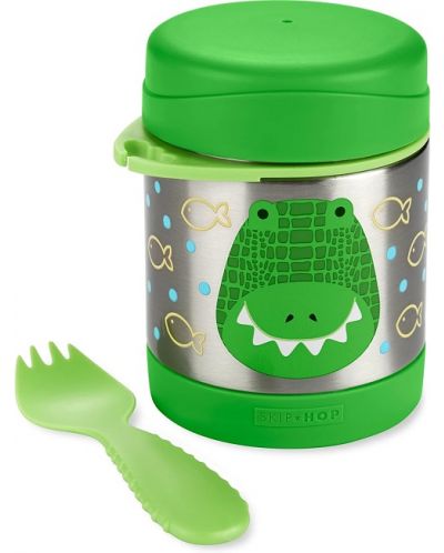 Recipient termoizolant pentru mâncare Skip Hop Zoo - 325 ml, crocodil - 2