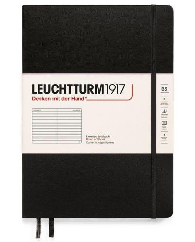 Notebook-ul Leuchtturm1917 Composition - B5, negru, liniat, coperte rigide - 1