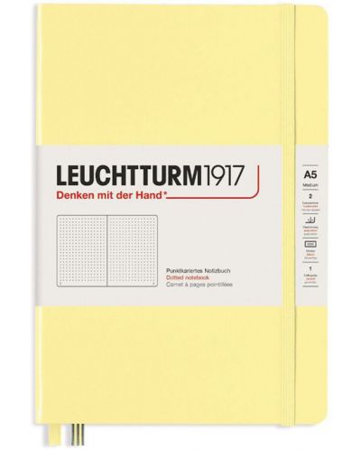 Agenda Leuchtturm1917 - Medium A5, pagini punctate, Vanilla - 1
