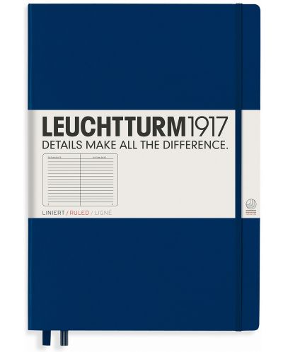 Agenda Leuchtturm1917 Master Classic - A4+, pagini liniate, Navy - 1
