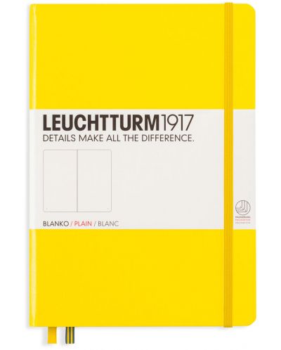 Agenda Leuchtturm1917 - А5, pagini albe, Lemon - 1