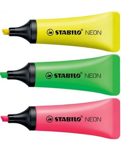 Text marker Stabilo Neon - 3 culori - 2