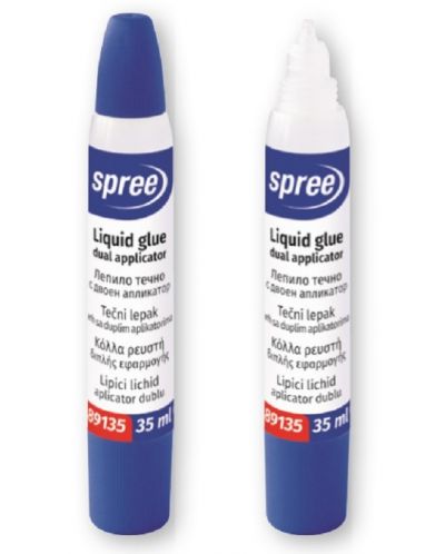 Lipici lichid Spree - Cu aplicator dublu, 35 ml - 1