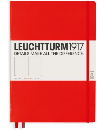 Agenda Leuchtturm1917 Master Slim - А4+, pagini albe, Red - 1