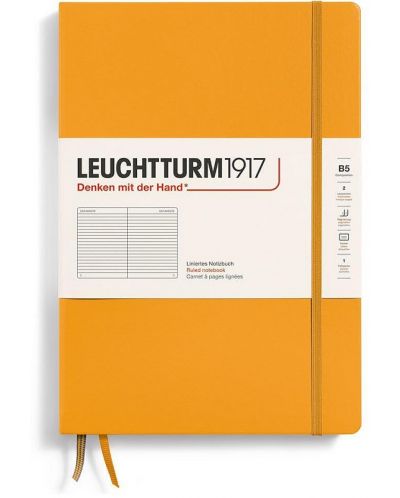 Caiet Leuchtturm1917 Composition - B5, portocaliu, liniat, copertă rigidă - 1