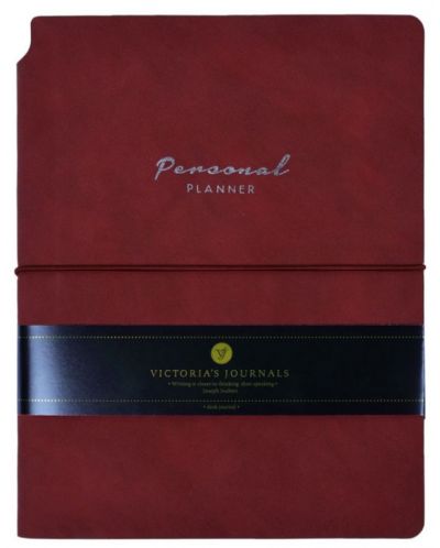 Caiet Victoria's Journals Kuka - Burgund, copertă plastică, 96 de foi, format A5 - 1