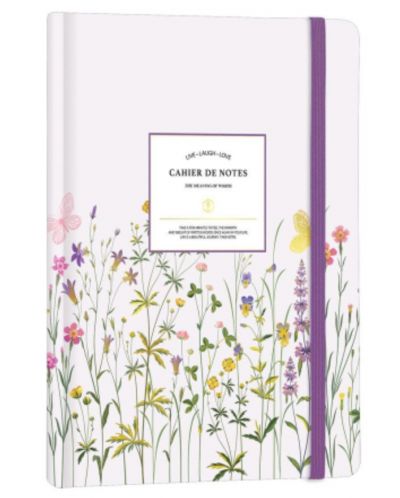 Caiet Victoria's Journals Florals - mov deschis, copertă rigidă, cu puncte, format A5 - 1