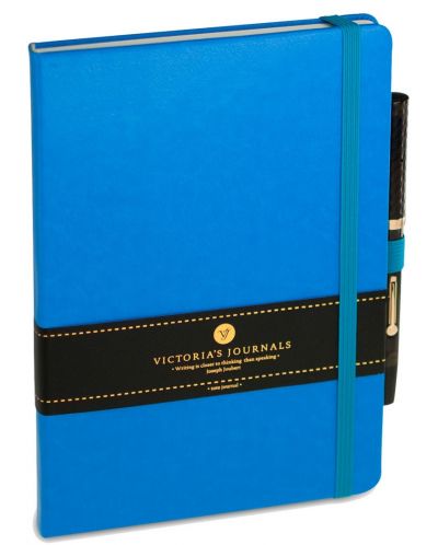 Agenda cu coperti tari Victoria's Journals А5, albastra - 1