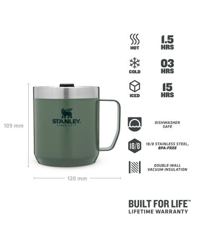 Cana termica pentru calatorii Stanley - The Legendary, 350 ml, verde - 4