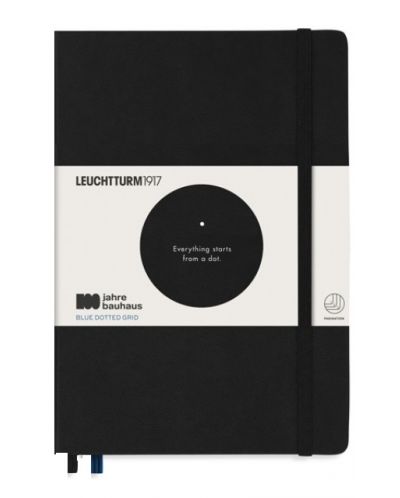 Caiet agenda Leuchtturm1917 Bauhaus 100 - А5, negru, linii punctate - 1