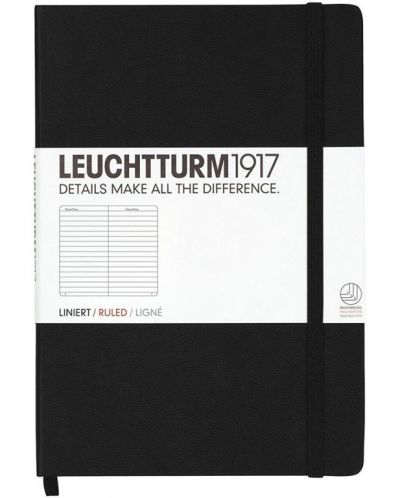 Agenda Leuchtturm1917 Notebook Medium А5 - Neagra, pagini liniate - 1