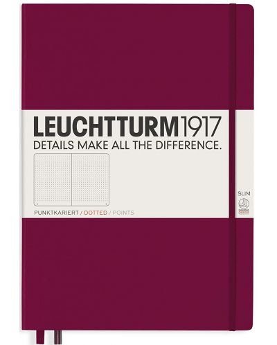 Caiet Leuchtturm1917 Master Slim А4+ - mov, pagini cu puncte - 1