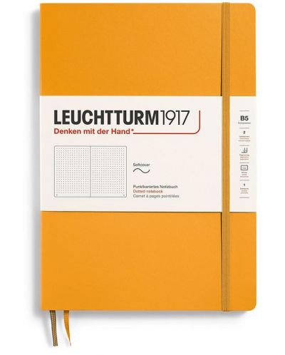 Caiet Leuchtturm1917 Composition - B5, portocaliu, pagini cu puncte, copertă moale - 1