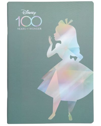 Caiet de notițe Cool Pack Oral - Disney 100, Alice, A4, linii largi, 60 de foi - 1