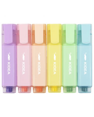 Textmarkere Kidea - 6 culori, pastel - 3