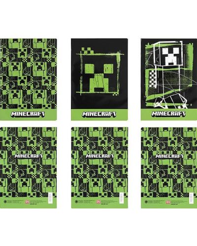 Caiet de notițe Panini Minecraft - Verde, A4, 40 de foi, linii largi, asortiment - 1