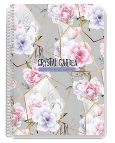 Caiet Black&White Crystal Garden - В5, 140 foi, sortiment - 2