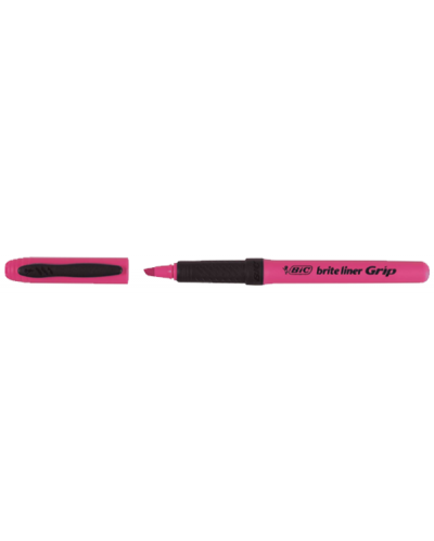 Textmarker BIC - Brite Liner Grip, roz - 1