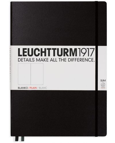 Agenda Leuchtturm1917 Master Slim - A4+, pagini albe, Black - 1