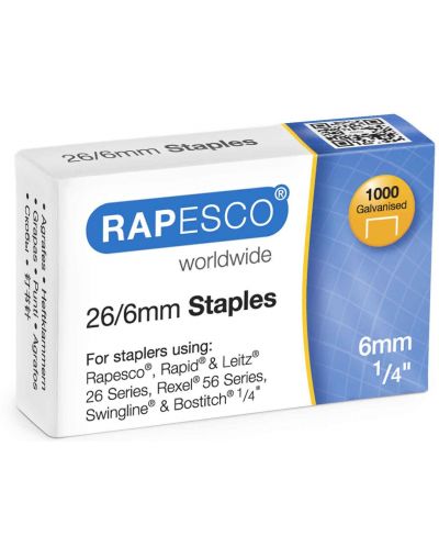 Capse Rapesco - 26/8 mm, 1000 buc. - 1