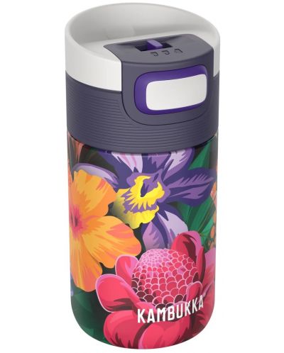 Cană termoizolantă Kambukka Etna - Curățare ușoară, 300 ml, Flower Power - 1
