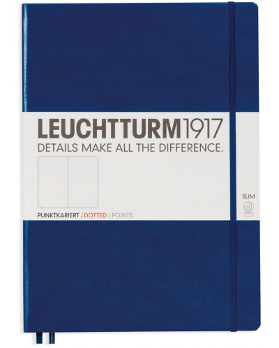 Agenda Leuchtturm1917 Master Slim - А4+, pagini punctate, Navy - 1