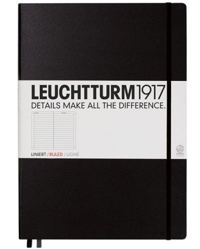 Agenda Leuchtturm1917 Notebook Master Classic A4 - Negru, pagini liniate - 1