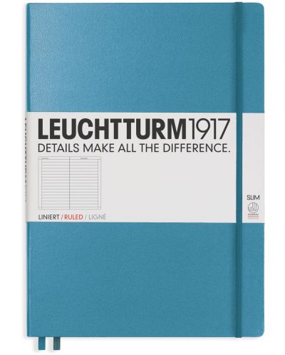 Agenda Leuchtturm1917 Master Slim - A4+, pagini liniate, Nordic Blue - 1