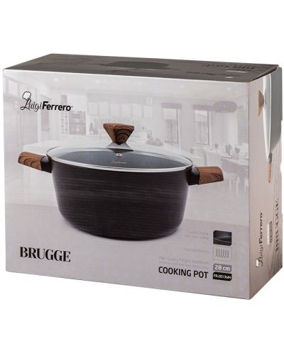 Oală Luigi Ferrero - Brugge FR-2813WH, 28 х 12.5 cm, 6.5 l, maro închis - 10