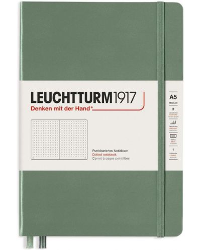 Agenda Leuchtturm1917 - Medium A5, pagini punctate, Olive - 1