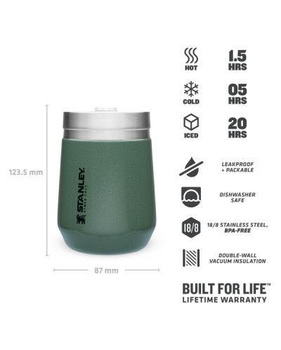 Cana termica si capac Stanley - The Everyday GO Tumbler, 290 ml, verde - 3