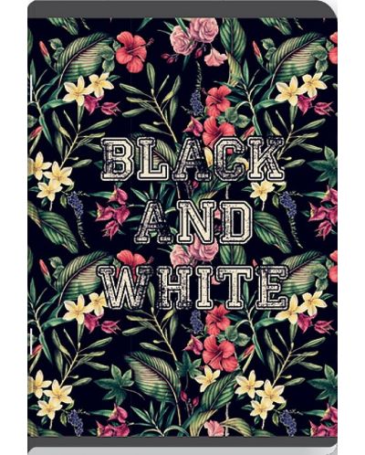 Caiet Black&White - Fluturi, A5, 40 foi, rânduri late, sortiment - 4