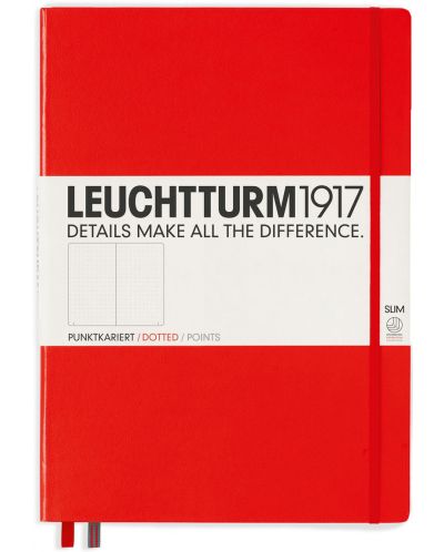 Agenda Leuchtturm1917 Master Slim - А4+, pagini punctate, Red - 1